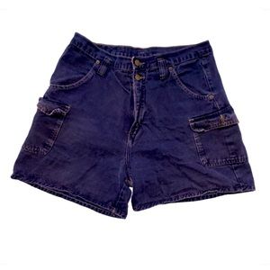 VINTAGE L.E.I. 80’s Purple Cargo Super High Rise Shorts Used with Flaws Women 11